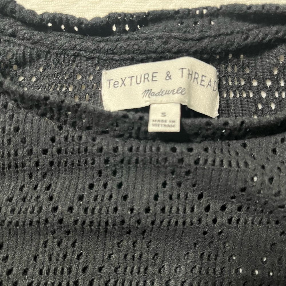 Madewell Charcoal Textured Knit Blouse